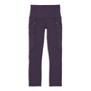 Lululemon Toasty Tech Legging Cyber Purple ZIP Pocket High Waist Size 4